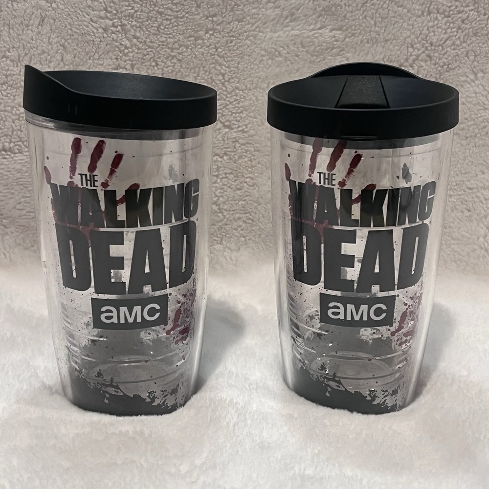 Tervis Tumbler RARE Walking Dead 16oz Insulated Cup & Lid Halloween Zombie Con